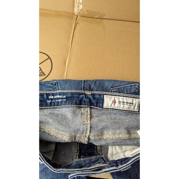 AG Adriano Goldschmied Isabelle High Rise Straight Crop Jeans Size 25R - Picture 5 of 9